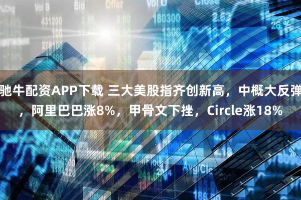 驰牛配资APP下载 三大美股指齐创新高,中概大反弹,阿里巴巴涨8%,甲骨文下挫,Circle涨18%
